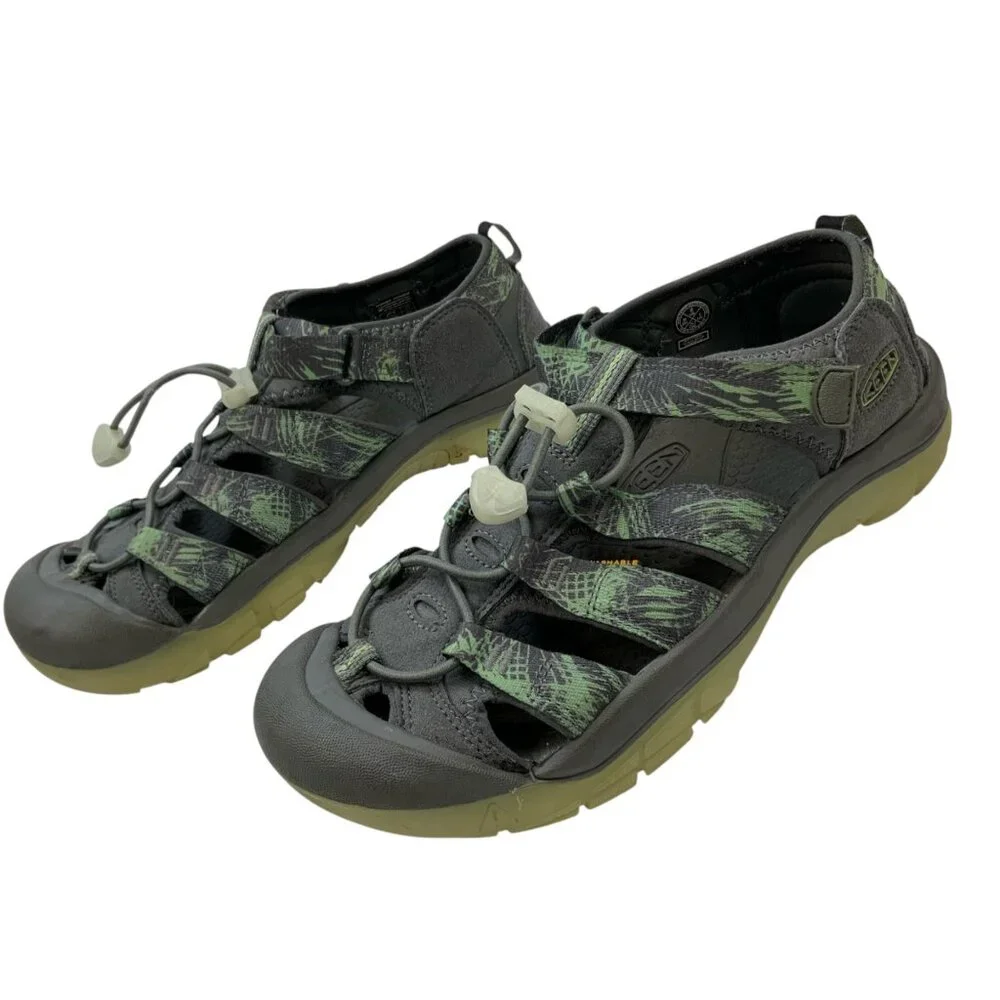KEEN Big Kids Newport H2 Glow In The Dark Water Shoes Sandals 6 Gray